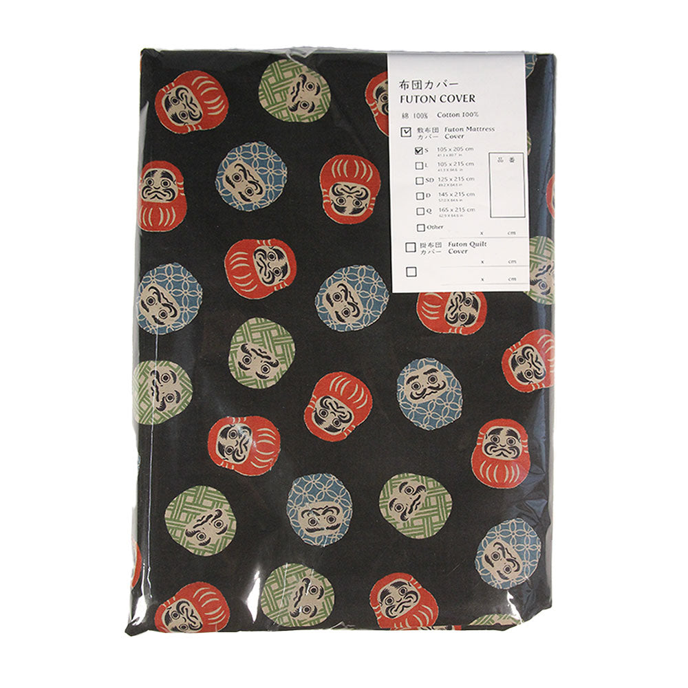 Capa de Futon Japonês Shiki (Colchão de Futon) Estampa Daruma Tamanho Solteiro