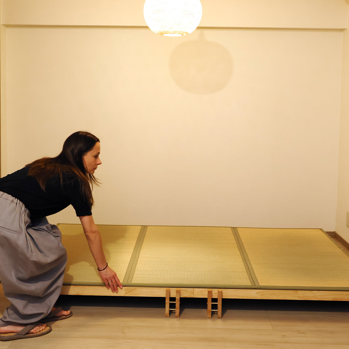 Custom Cut Rush Grass Tatami Mattress - Foldable Type