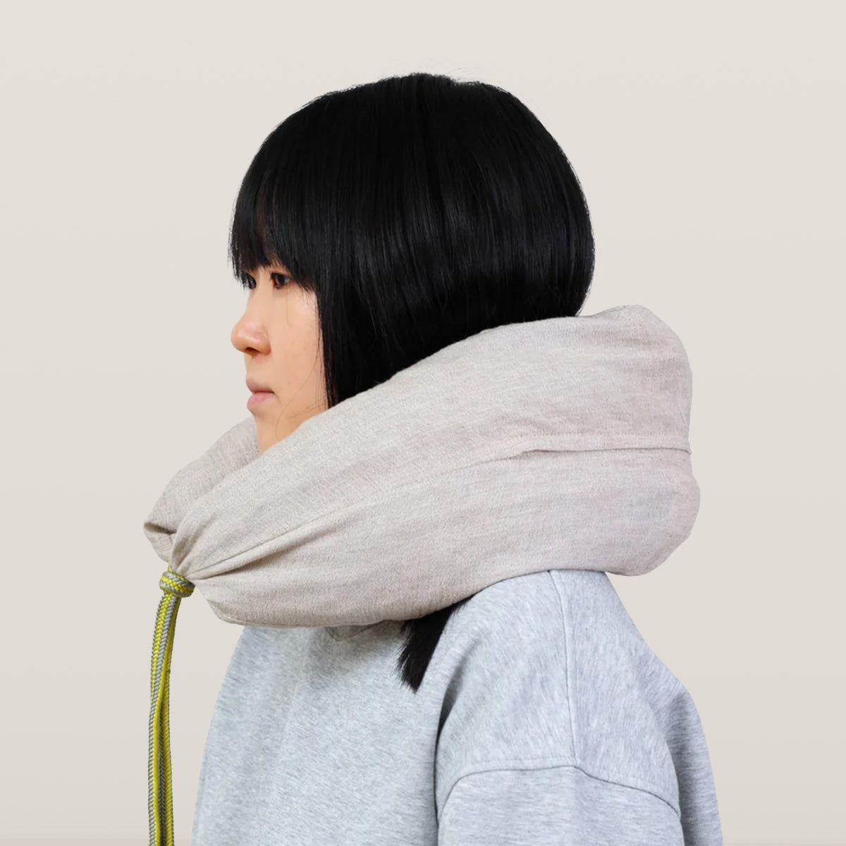 KUMIHIMO Travel Neck Pillow - MUSUBI - Adjustable 4-Chamber Natural Design