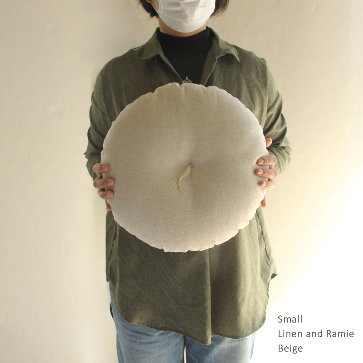 Maru (Round) Zabuton - Natural Cork Leather - 40 cm Diameter