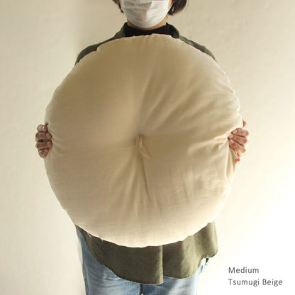 Maru (Round) Zabuton - Natural Cork Leather - 60 and 90 cm Diameter
