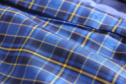 Hanten Long Jacket - Padded Jacket Uchiawase Blue