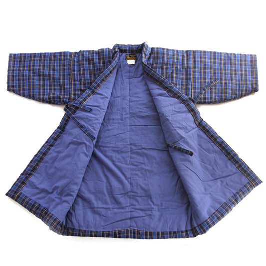 Hanten Long Jacket - Padded Jacket Uchiawase Blue