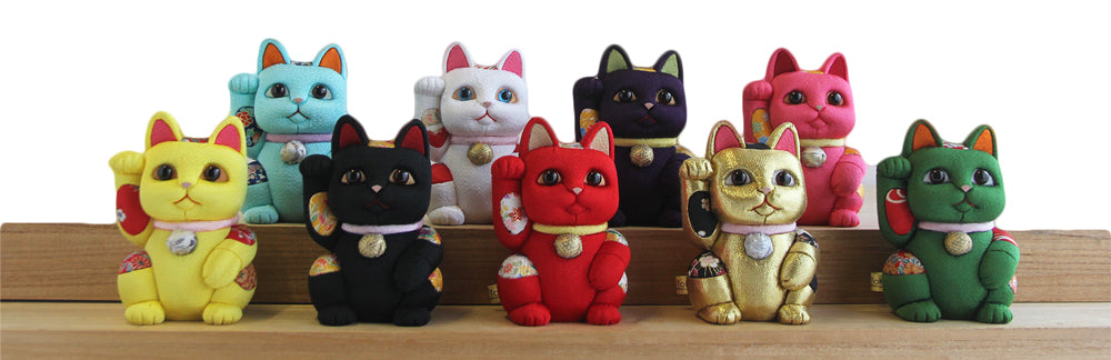 Gato Acenando Maneki Neko Japonês Kimekomi(G)