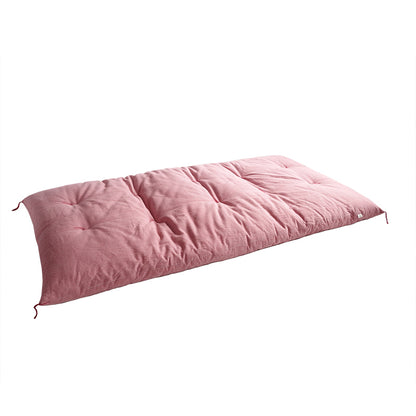 Colchão de futon japonês, feito à mão (tecido: algodão tingido com ervas, enchimento: 100% algodão orgânico), listra de garança