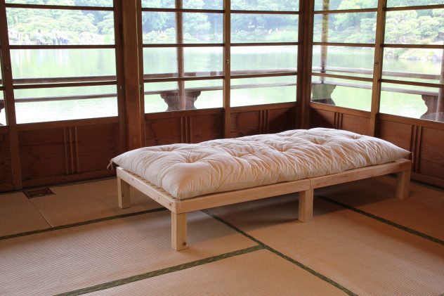 GOTS Certified Japanese Futon Mattress, Artisan Handmade (Fabric: Organic Cotton, Filling: Organic Cotton 100%)