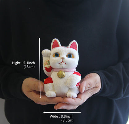 Gato Acenando Maneki Neko Japonês Kimekomi(G)