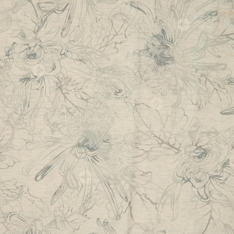 Japanese Futon Mattress, Artisan Handmade (Fabric: Japandi Kikumon Chrysanthemum Gray)