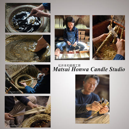 Crystal Hand-Painted Warosoku Candle <Sakura Size 3>