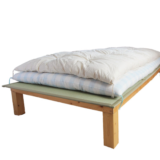 US STOCK GOTS Certified Japanese Futon Topper, Artisan Handmade (Fabric: Organic Cotton, Filling: Organic Cotton 100%)