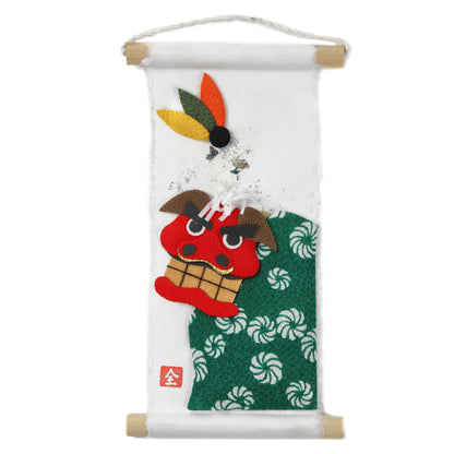 Seasonal Hanging Scroll  Padded Picture Shishimai Lion Dance?