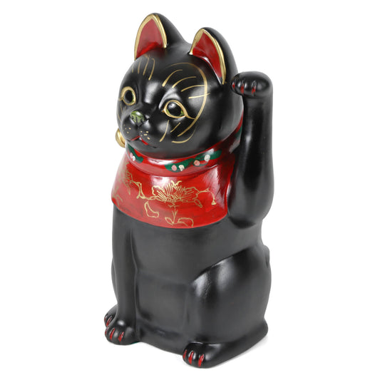 Japanese Maneki Neko Beckoning Cat Black