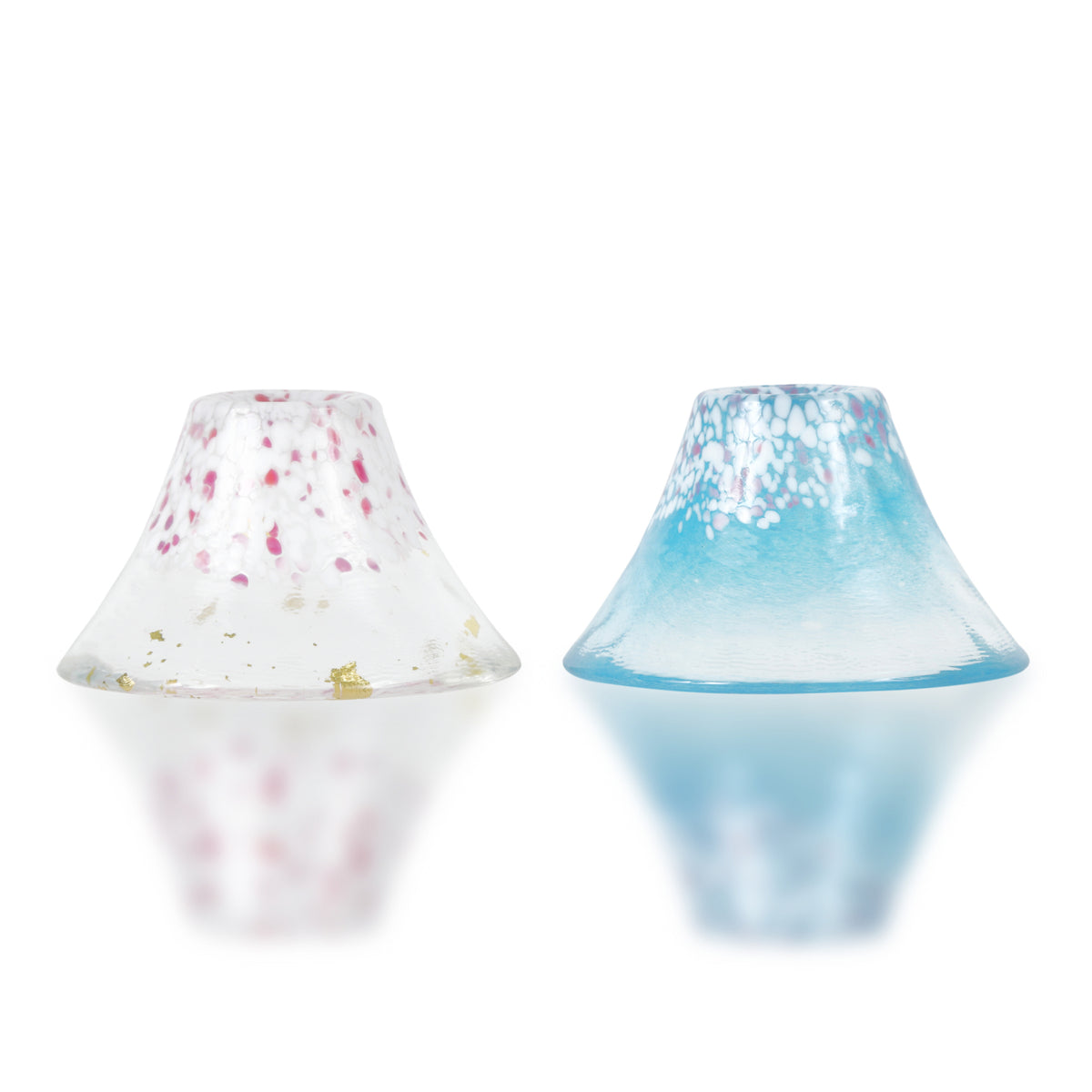 Par de Copos para Saquê Frio Flor de Cerejeira e Monte Fuji