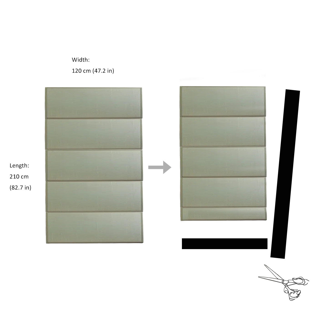 Semi Double (5-Fold)-Reduce Length + Width
