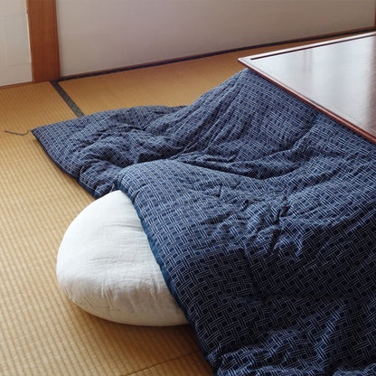 Reversible Kotatsu Futon Quilt - Enshu Weave / Nagomi - Organic Cotton Filling
