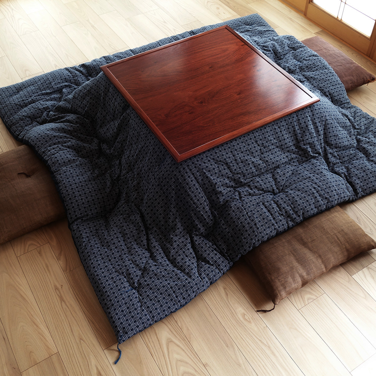 Reversible Kotatsu Futon Quilt - Enshu Weave / Nagomi - Organic Cotton Filling