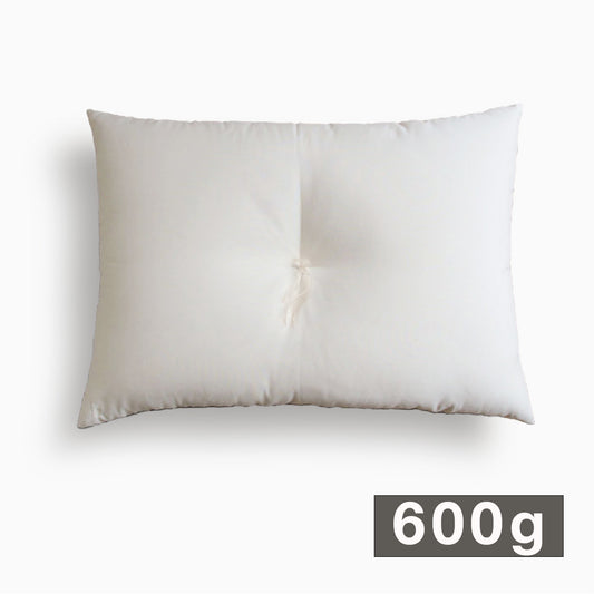 GOTS Certified Organic Pillow Standard Thickness,  Artisan Handmade (Fabric: Organic Cotton, Filling: Organic Cotton 100% ) NC