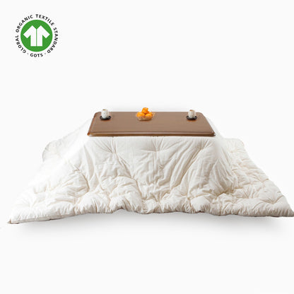 GOTS-Certified Organic Cotton Kotatsu Futon Quilt - Natural Beige