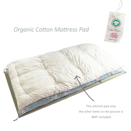 GOTS Certified Japanese Futon Mattress Pad, Artisan Handmade (Fabric  Organic Cotton  Filling Organic Cotton)