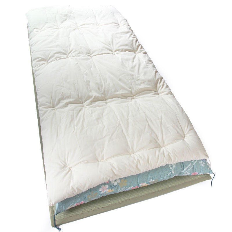 Futon Japonês, Almofada de Colchão, Artesanal (Tecido Algodão Orgânico, Enchimento Algodão Orgânico)