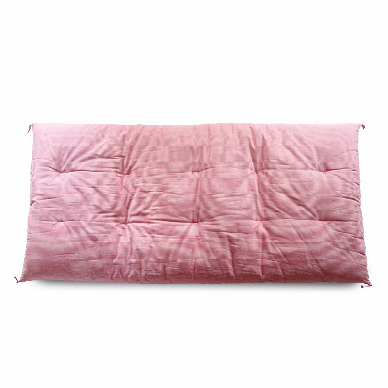 Colchão de futon japonês, feito à mão (tecido: algodão tingido com ervas, enchimento: 100% algodão orgânico), listra de garança