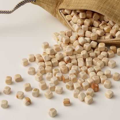 Travesseiro de Cubos de Madeira Hinoki Altura Ajustável Pequeno 730g