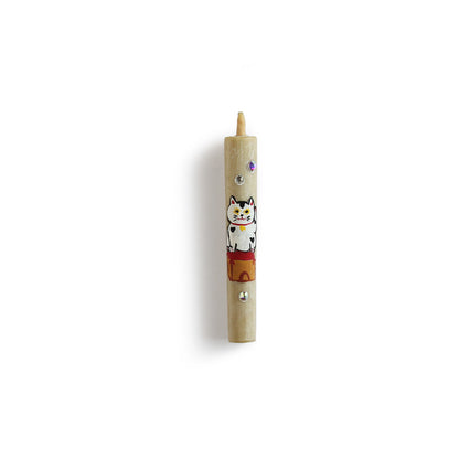 Crystal Hand-Painted Warosoku Candle <Maneki Neko Size 3>
