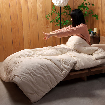 US STOCK GOTS Certified  Aigake (Medium-Weight) Futon Quilt, Artisan Handmade (Fabric: Organic Cotton, Filling: Organic Cotton 100%)