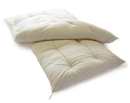 Futon Japonês Hadakake (Colcha Mais Fina) Certificado GOTS, Artesanal (Tecido: Algodão Orgânico, Enchimento: 100% Algodão Orgânico)