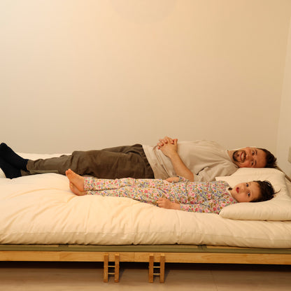 GOTS Certified Japanese Futon Mattress, Artisan Handmade (Fabric: Organic Cotton, Filling: Organic Cotton 100%)