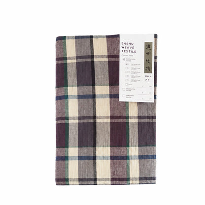 Enshu Weave Textile Futon Mattress Cover Plaid Check