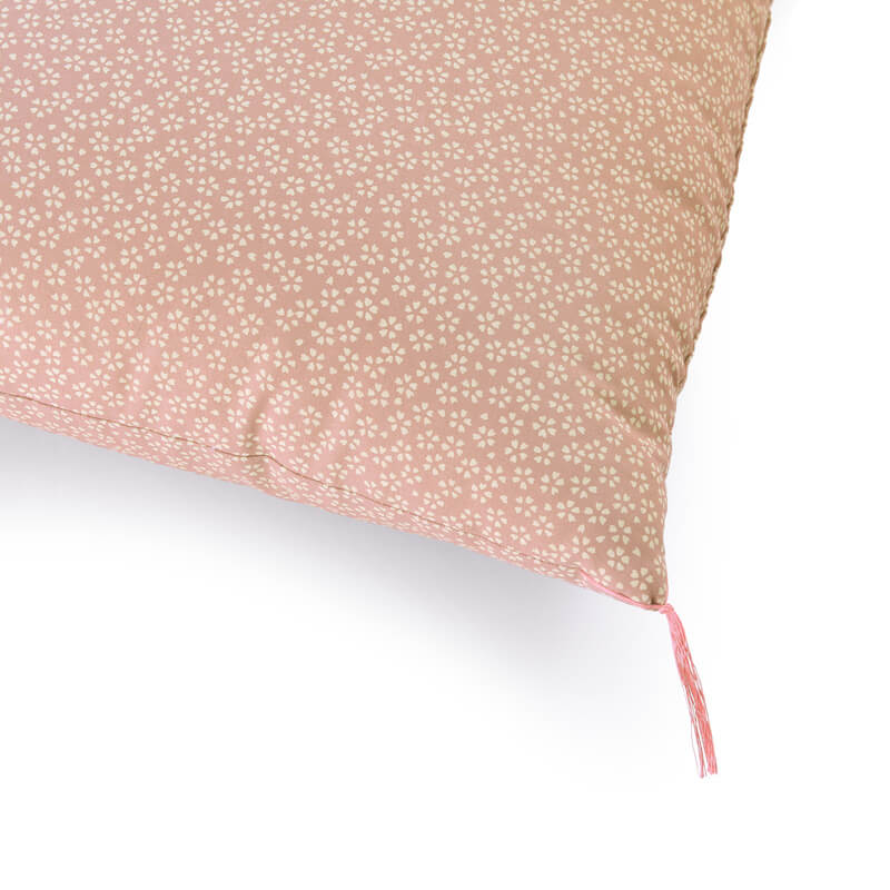 Japanese Futon Mattress Made by Craftsmen (Fabric: Sakura Pattern Pink, Filling: Natural Cotton 100%)