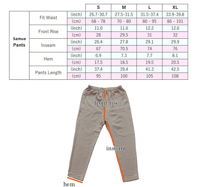 Unisex Pajamas - Samue Pajamas - Iwamoto Senni Wazarashi Kyofutae Double Gauze