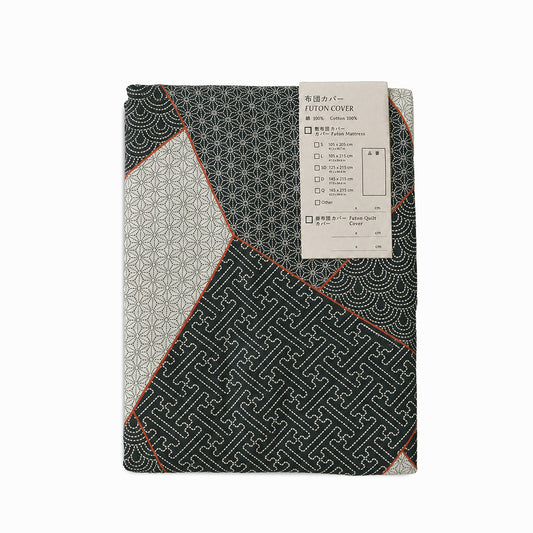 Futon Mattress Cover Sashiko Zanmai Pattern
