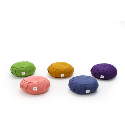 Mori Zen Buckwheat Zafu Meditation Cushion Traditional Japanese Floor Pillow Round - ma